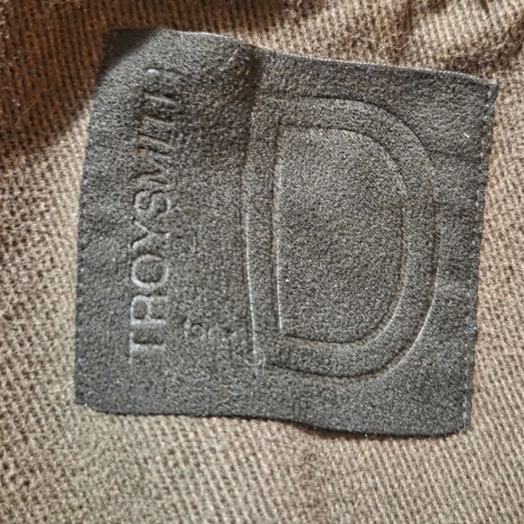 D Collection by Troy Smith Brown Removable Hood Berlin Military Jacket Sz Large - Picture 8 of 9